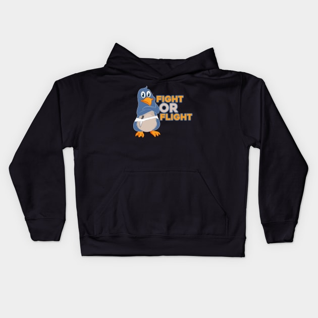 Fight or Flight, But I Can't Fly Kids Hoodie by Selva_design14